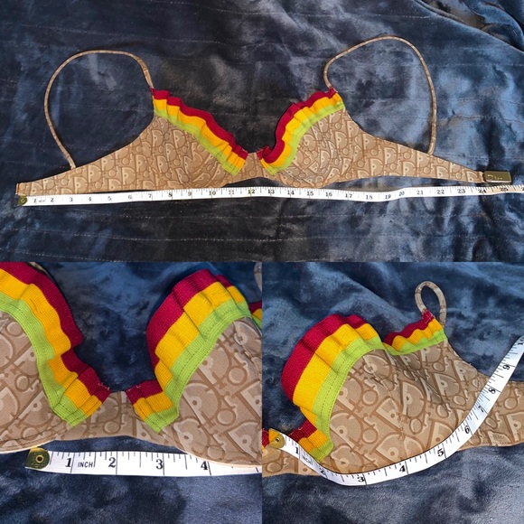 SOLD‼️Dior by Galliano Fall 2004 Rasta Bikini Top - Picture 13 of 15